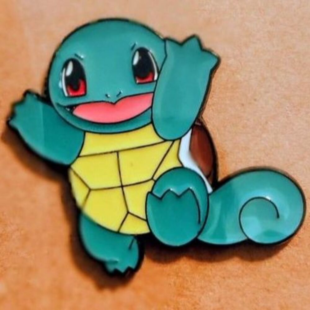 Squirtle Gang Water Pokemon Character Enamel Pin - Video Game Collectible